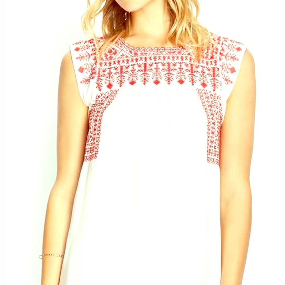COPY - Forever 21 embroidered peasant smock dress